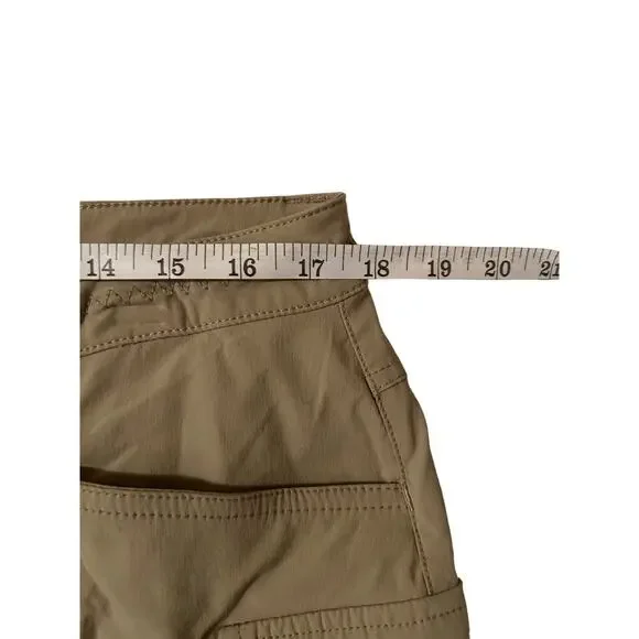 Eddie Bauer Cargo Shorts Womens 14 Outdoor Hiking Casual Stretch Mid Rise Khaki - Picture 7 of 10
